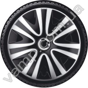 Колпаки колёсные R-13 (Польша) Ardo Rialto Pro Silver Black. Комплект (4шт.) Ardo Rialto Pro Silver Black