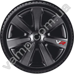 Колпаки колёсные R-14 (Польша) 4Racing VR Carbon Black. Комплект (4шт.) VR Carbon Black