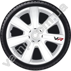Колпаки колёсные R-14 (Польша) 4Racing VR Carbon White. Комплект (4шт.) VR Carbon White