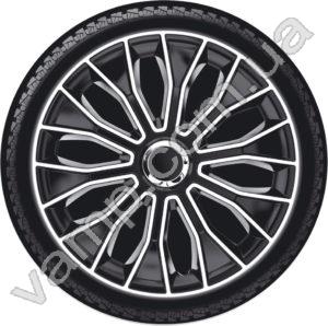 Колпаки колёсные R-14 (Польша) Argo Voltec Pro White Black. Комплект (4шт.) Voltec Pro White Black