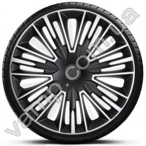 Колпаки колёсные R-14 (Польша) 4Racing Jerez Silver Black. Комплект (4шт.) Jerez Silver Black 