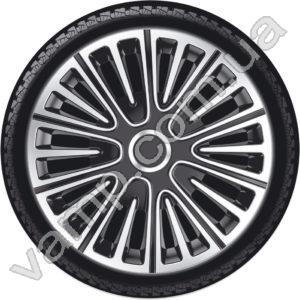 Колпаки колёсные R-15 (Польша) Argo Motion Silver Black. Комплект (4шт.) Motion Silver Black