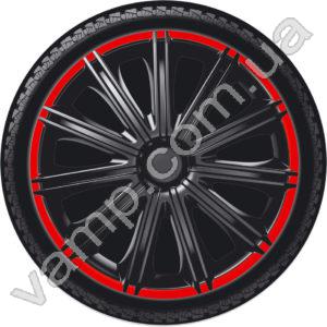 Колпаки колёсные R-15 (Польша) 4Racing Nero R. Комплект (4шт.)