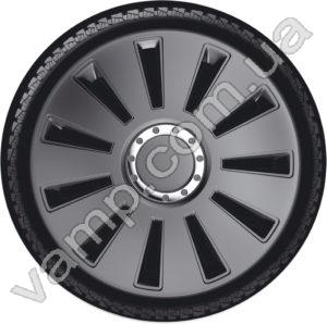 Колпаки колёсные R-15 (Польша) 4Racing Silverstone Pro Dark. Комплект (4шт.) Silverstone Pro Dark