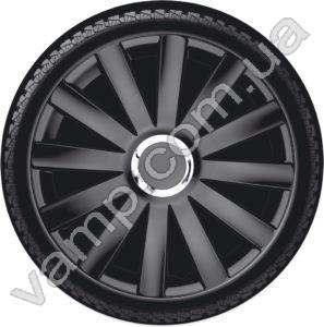 Колпаки колёсные R-15 (Польша) Argo Spyder Pro Black. Комплект (4шт.) Spyder Pro Black