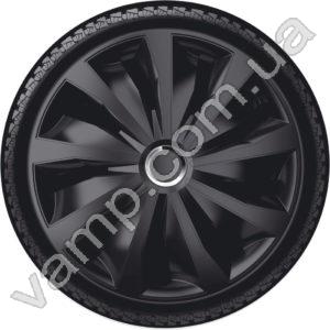 Колпаки колёсные R-16 (Польша) 4Racing Grip Pro Black. Комплект (4шт.)