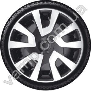 Колпаки колёсные R-16 (Польша) Argo Revo Van Silver Black. Комплект (4шт.) Revo Van Silver Black